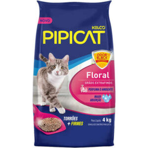 Areia Sanitária Kelco Pipicat Floral 4 Kg