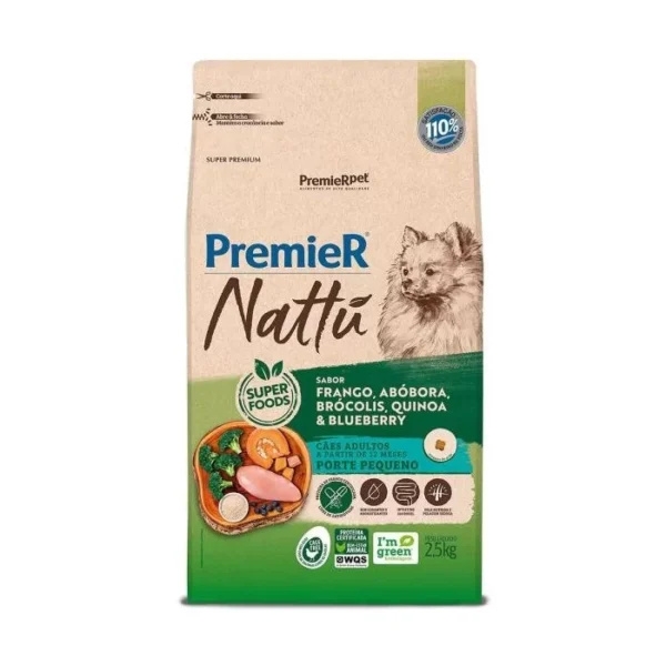 Ração Premier Nattu Frango e Abobora